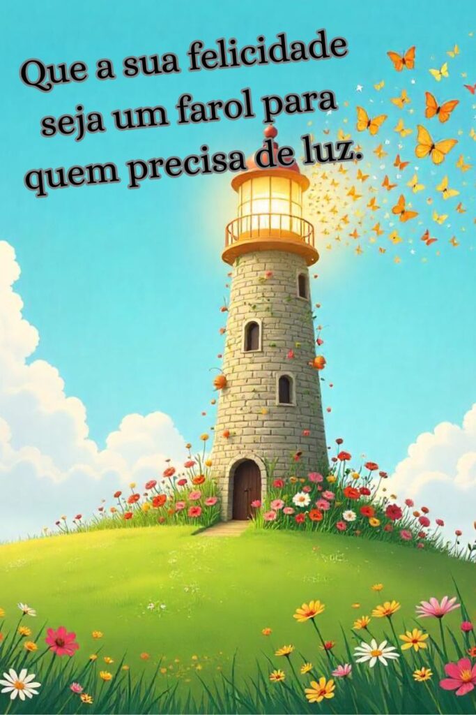 Que a sua felicidade seja um farol para quem precisa de luz.